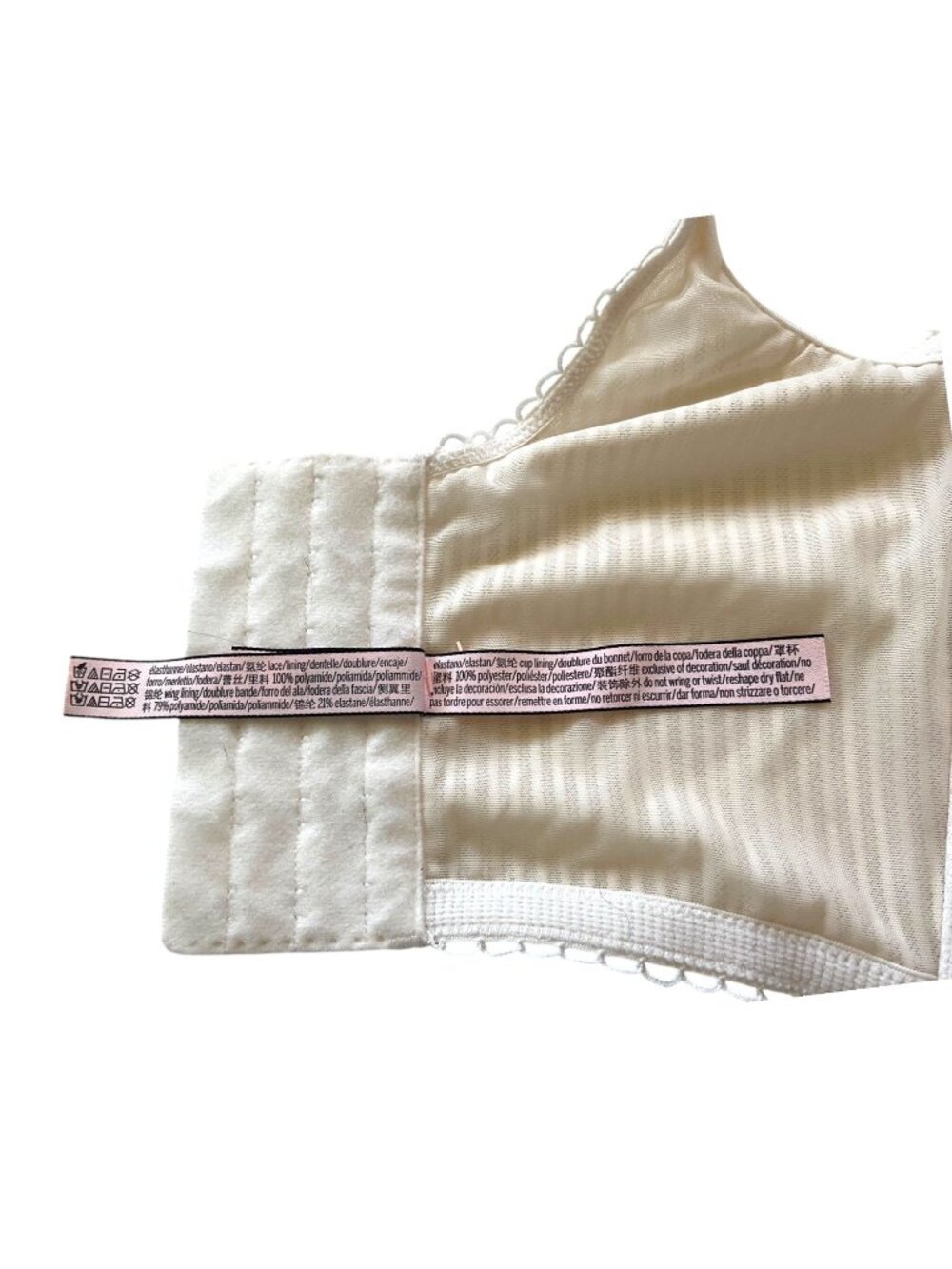 Victoria’s Secret Lace Bustier TopCream Size 32DD Coquette Boho Romantic Spring - Picture 5 of 12